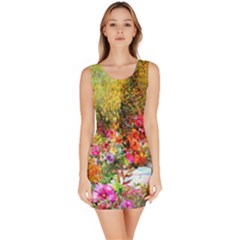 Forest Flowers  Bodycon Dress by ArtsyWishy