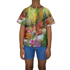 Forest Flowers  Kids  Short Sleeve Swimwear by ArtsyWishy