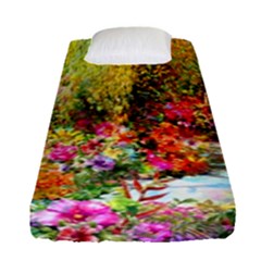 Forest Flowers  Fitted Sheet (single Size) by ArtsyWishy