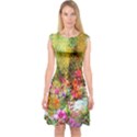 Forest Flowers  Capsleeve Midi Dress View1