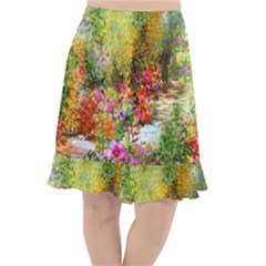 Forest Flowers  Fishtail Chiffon Skirt