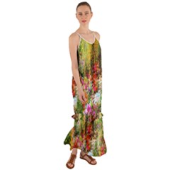 Forest Flowers  Cami Maxi Ruffle Chiffon Dress by ArtsyWishy