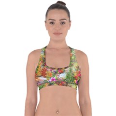 Forest Flowers  Cross Back Hipster Bikini Top  by ArtsyWishy