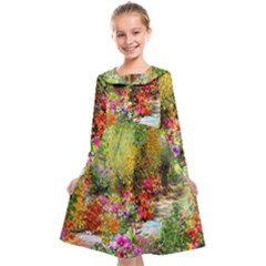 Forest Flowers  Kids  Midi Sailor Dress