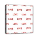 Flower Decorated Love Text Motif Print Pattern Mini Canvas 6  x 6  (Stretched) View1