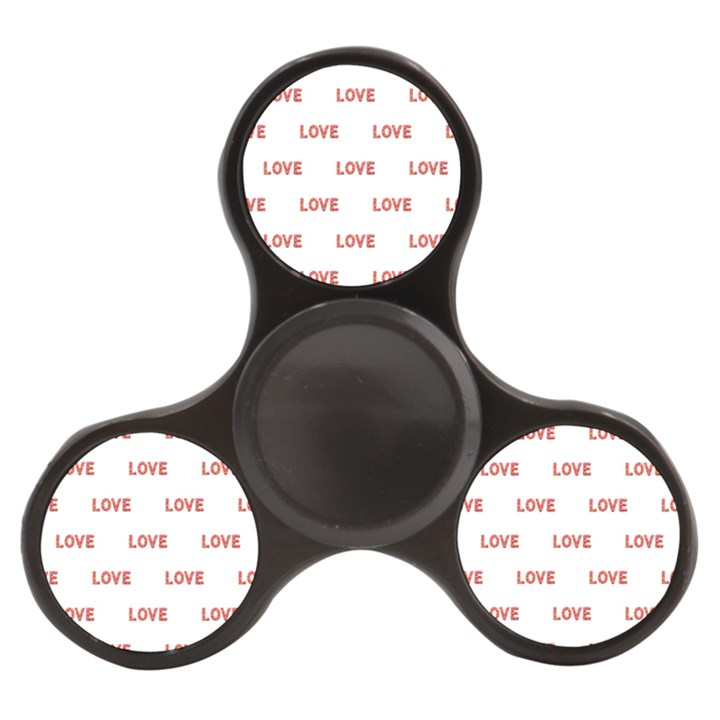 Flower Decorated Love Text Motif Print Pattern Finger Spinner