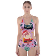 Merry Exmas Merry Exmas Cut-out One Piece Swimsuit by designsbymallika