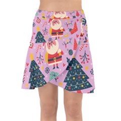 Merry Exmas Merry Exmas Wrap Front Skirt by designsbymallika