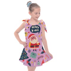 Merry Exmas Merry Exmas Kids  Tie Up Tunic Dress by designsbymallika