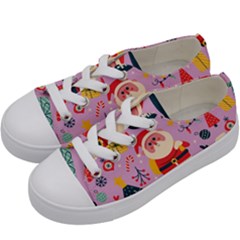 Merry Exmas Merry Exmas Kids  Low Top Canvas Sneakers by designsbymallika