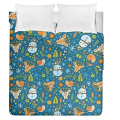 Snowman Deer Snowman Deer Duvet Cover Double Side (queen Size)