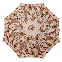 Red Floral Baatik Print Red Floral Baatik Print Straight Umbrellas by designsbymallika