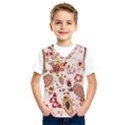 Red Floral Baatik Print Red Floral Baatik Print Kids  Basketball Tank Top View1