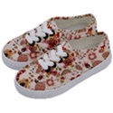 Red Floral Baatik Print Red Floral Baatik Print Kids  Classic Low Top Sneakers View2