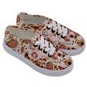 Red Floral Baatik Print Red Floral Baatik Print Kids  Classic Low Top Sneakers View3