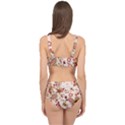 Red Floral Baatik Print Red Floral Baatik Print Cage Up Bikini Set View2