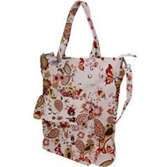 Red Floral Baatik Print Red Floral Baatik Print Shoulder Tote Bag by designsbymallika