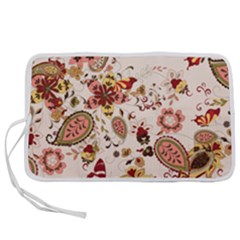 Red Floral Baatik Print Red Floral Baatik Print Pen Storage Case (s) by designsbymallika