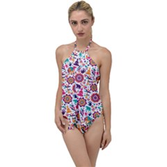 Indian Love Go With The Flow One Piece Swimsuit by designsbymallika