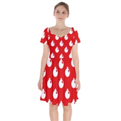 Christmas 007 Large Short Sleeve Bardot Dress