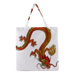 Dragon Art Glass Metalizer China Grocery Tote Bag by HermanTelo