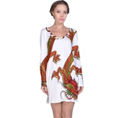 Dragon Art Glass Metalizer China Long Sleeve Nightdress