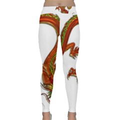 Dragon Art Glass Metalizer China Classic Yoga Leggings by HermanTelo