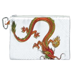 Dragon Art Glass Metalizer China Canvas Cosmetic Bag (xl) by HermanTelo