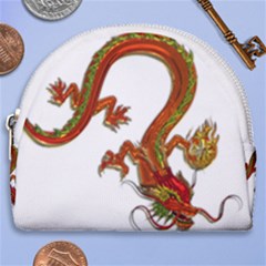 Dragon Art Glass Metalizer China Horseshoe Style Canvas Pouch