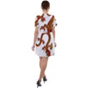 Dragon Art Glass Metalizer China Short Sleeve Shoulder Cut Out Dress  View2