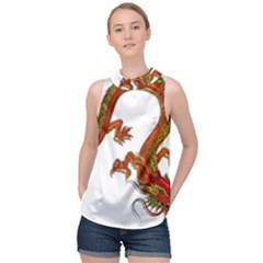 Dragon Art Glass Metalizer China High Neck Satin Top