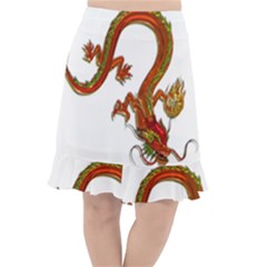 Dragon Art Glass Metalizer China Fishtail Chiffon Skirt