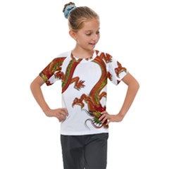 Dragon Art Glass Metalizer China Kids  Mesh Piece Tee