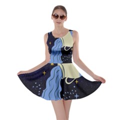 Aquarius Horoscope Astrology Zodiac Skater Dress by Mariart