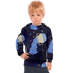 Aquarius Horoscope Astrology Zodiac Kids  Hooded Pullover by Mariart