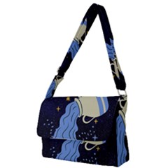 Aquarius Horoscope Astrology Zodiac Full Print Messenger Bag (s)