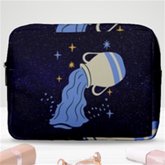 Aquarius Horoscope Astrology Zodiac Make Up Pouch (large) by Mariart