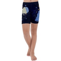 Aquarius Horoscope Astrology Zodiac Kids  Lightweight Velour Capri Yoga Leggings