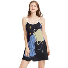 Aquarius Horoscope Astrology Zodiac Summer Frill Dress