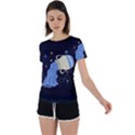 Aquarius Horoscope Astrology Zodiac Back Circle Cutout Sports Tee View1