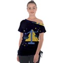 Horoscope Libra Astrology Zodiac Off Shoulder Tie-Up Tee View1