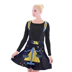 Horoscope Libra Astrology Zodiac Suspender Skater Skirt