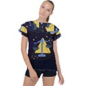 Horoscope Libra Astrology Zodiac Ruffle Collar Chiffon Blouse View1