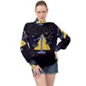 Horoscope Libra Astrology Zodiac High Neck Long Sleeve Chiffon Top View1