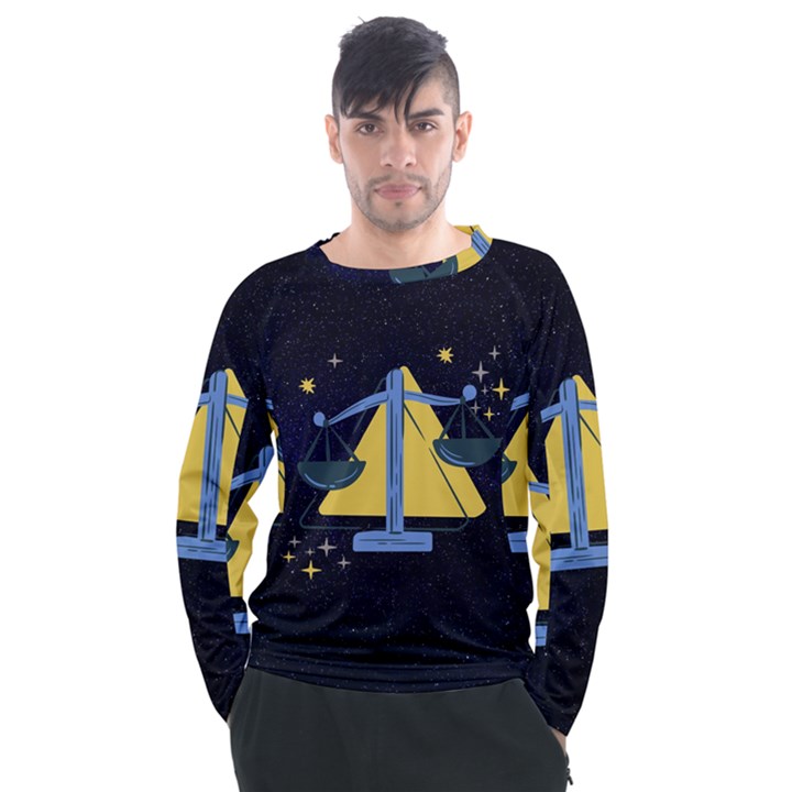 Horoscope Libra Astrology Zodiac Men s Long Sleeve Raglan Tee