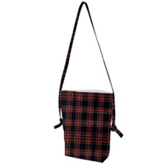 Stewart Black Tartan Folding Shoulder Bag by impacteesstreetwearfour