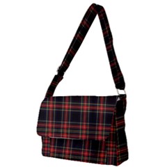 Stewart Black Tartan Full Print Messenger Bag (s) by impacteesstreetwearfour