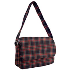 Stewart Black Tartan Courier Bag by impacteesstreetwearfour