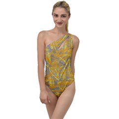 Ultimate Gray, Illuminating & Saffron To One Side Swimsuit by Kettukas