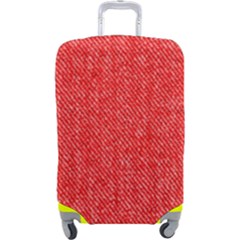 Red Denim Design  Luggage Cover (large) by ArtsyWishy